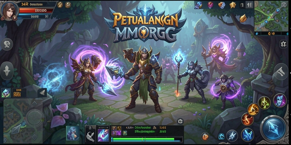 Tampilan gameplay seru dalam dunia fantasi 34R.