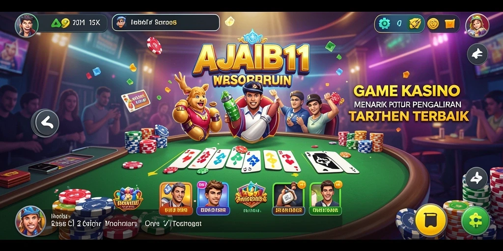 Screenshot AJAIB11 menampilkan antarmuka permainan Kasino yang menarik.