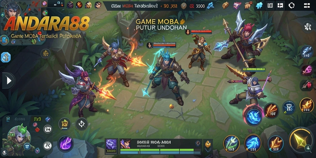 Tampilan gameplay seru dan penuh aksi dalam ANDARA88.