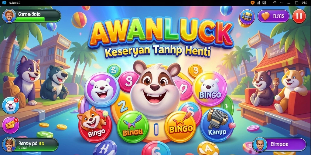 Screenshot menampilkan gameplay seru dalam AWANLUCK Bingo.