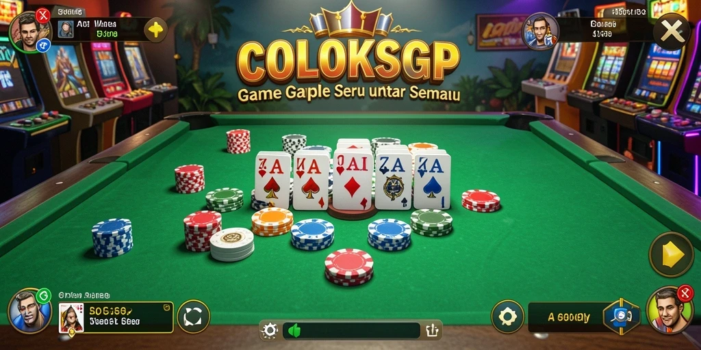 Screenshot gameplay COLOKSGP menunjukkan keseruan bermain Gaple.