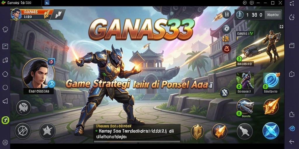 Screenshot utama GANAS33 menunjukkan aksi intens dan strategi mendalam.