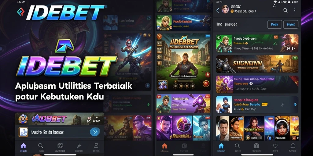 Screenshot utama IDEBET menampilkan antarmuka pengguna yang menarik dan fungsional.