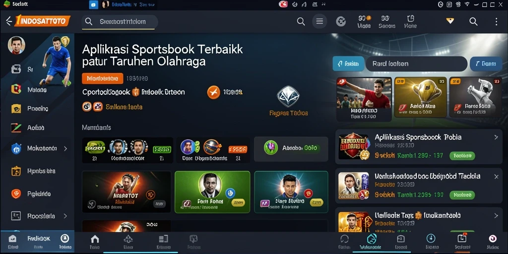 Tampilan gameplay menarik dari aplikasi Sportsbook INDOSATTOTO.