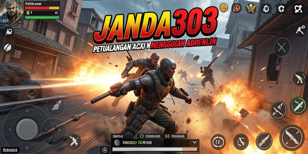 Tangkapan layar gameplay JANDA303 menampilkan aksi yang mendebarkan.