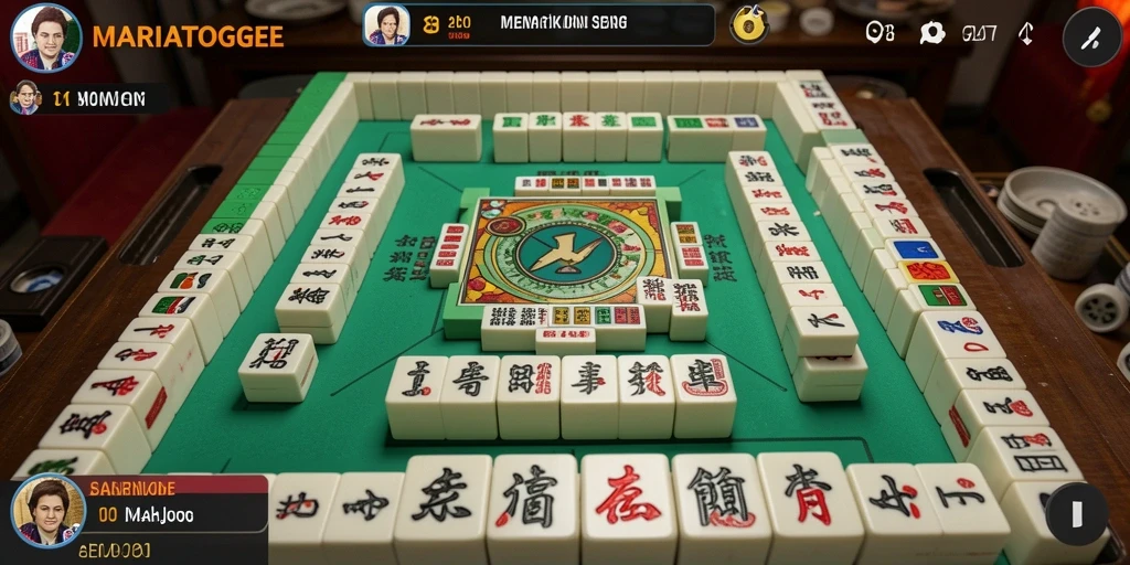 Screenshot gameplay MARIATOGEL menampilkan tantangan Mahjong yang menggugah selera.