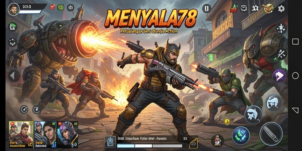Tampilan gameplay MENYALA78 yang mendebarkan dan penuh aksi.