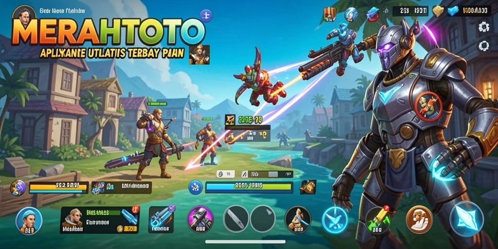 Tampilan utama MERAHTOTO yang menunjukkan fitur utilitas unggulan.