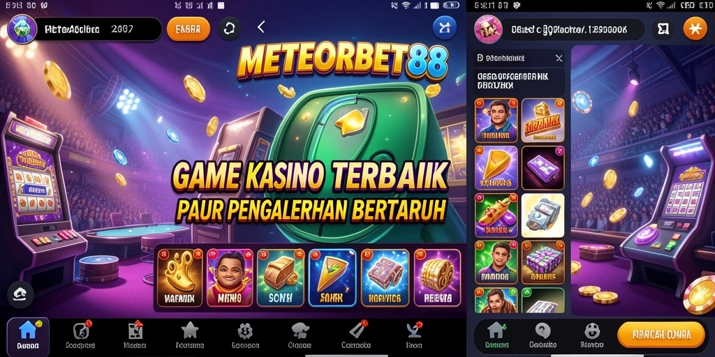 Screenshot gameplay METEORBET88 yang menampilkan suasana kasino yang seru.