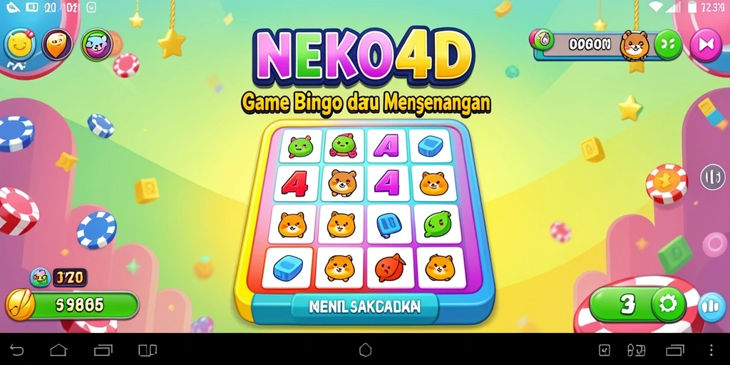 Tampilan gameplay seru di NEKO4D saat bermain Bingo.