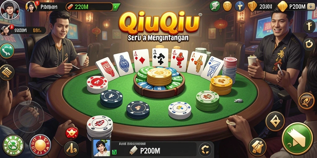 Tampilan gameplay QiuQiu yang seru dan menegangkan.