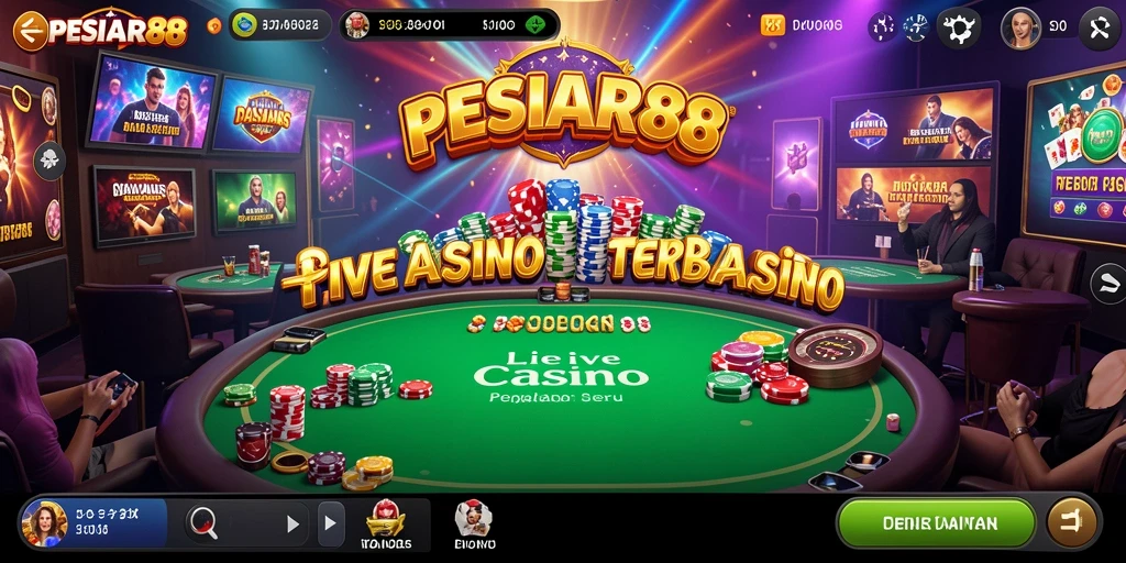 Screenshot utama PESIAR88 menampilkan dealer yang ramah dan permainan yang mendebarkan.