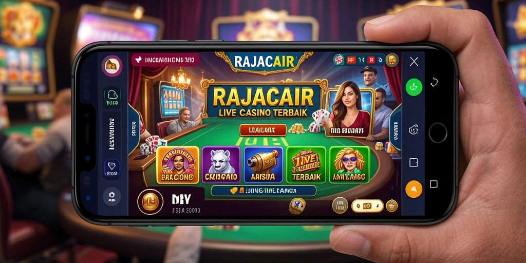 Tampilan permainan Live Casino yang mendebarkan di RAJACAIR.