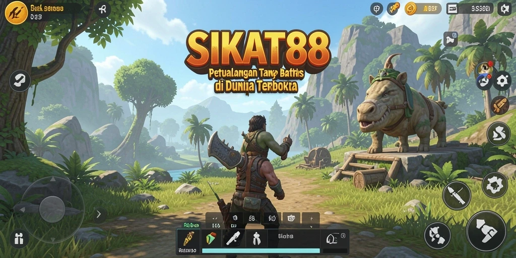 Tangkapan layar SIKAT88 menunjukkan suasana eksplorasi di dunia terbuka.
