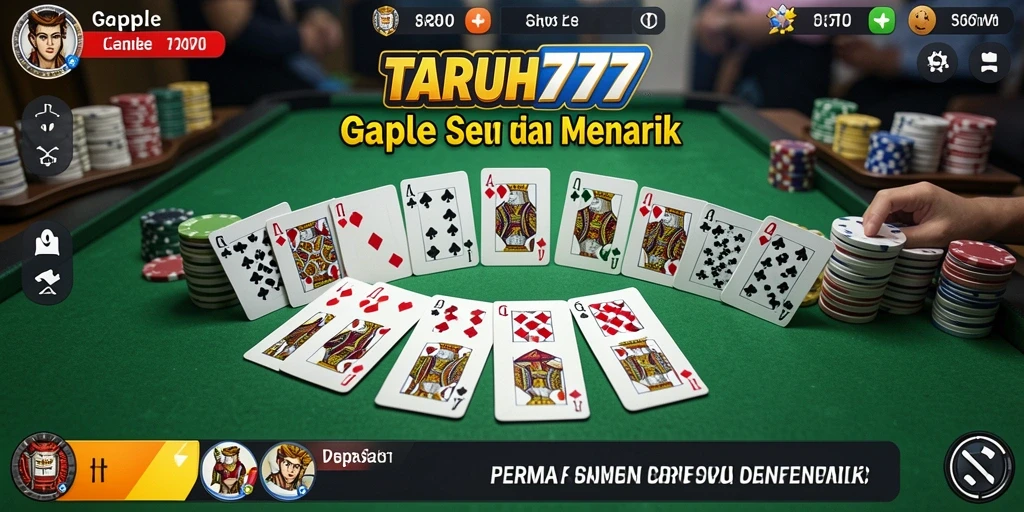Tampilan seru gameplay Gaple di TARUH777.