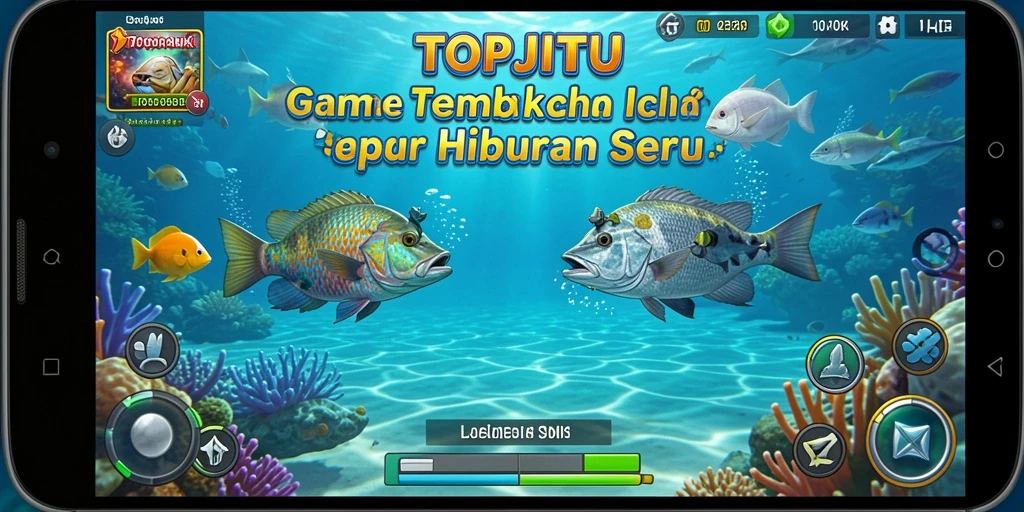 Screenshot gameplay Tembak Ikan TOPJITU yang seru dan mengasyikkan.