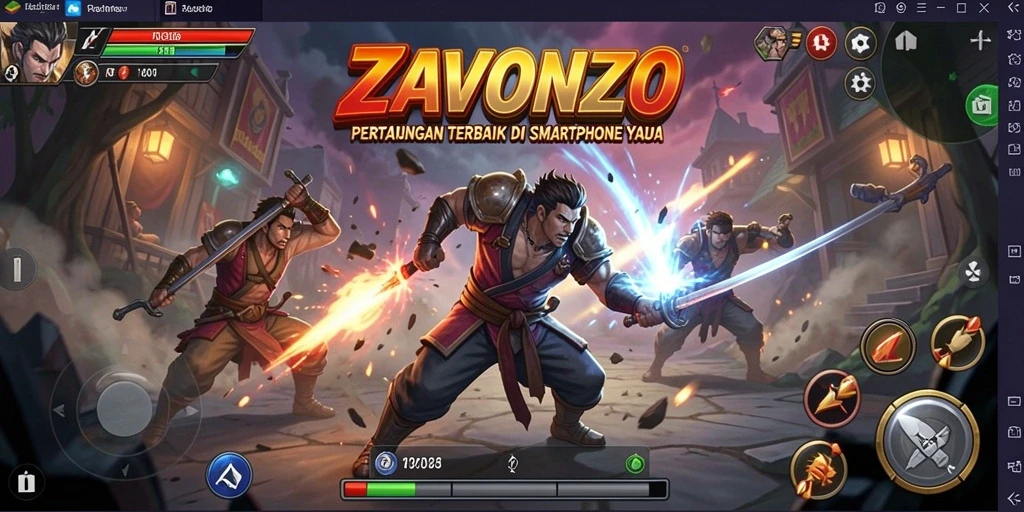 Tampilan epic karakter dalam pertarungan di ZAVONZO.