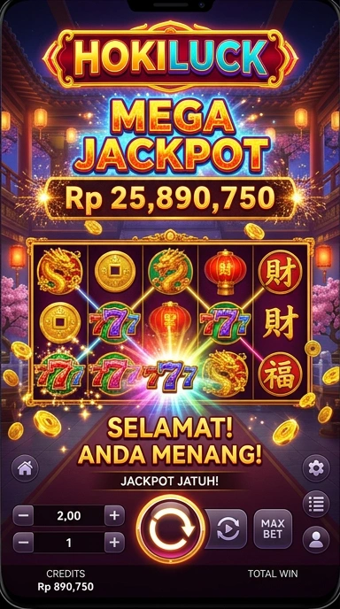 Tampilan menus yang sederhana di hokiluck mempermudah navigasi.